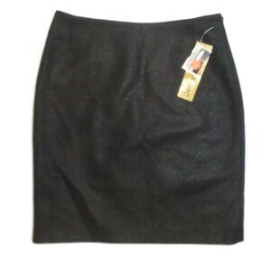 Casch Gro Abrahamsson Skirt New NWT 36 Black Wool Blend Pencil A-Line